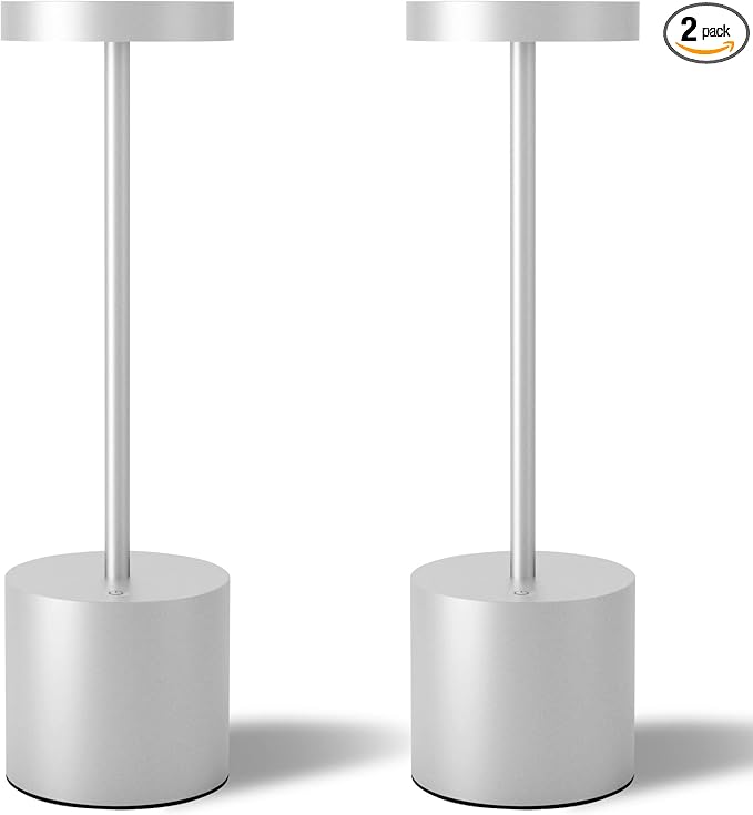 TBBGA Cordless Table Lamps Set of 2, 5000mAh Rechargeable Battery Powered Lamp by TBBGALEDCordlessTableLamps