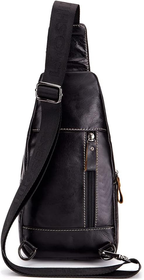 Hebetag Leather Sling Bag Crossbody Backpack - Image 4