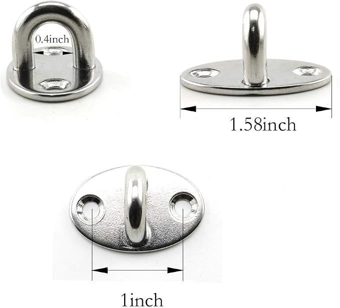 heyous 2 Set M6 Suspension Ceiling Wall Mount U Hook Anchor Hanger Stainless - Image 4