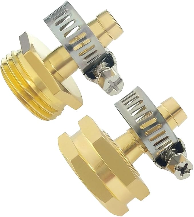 Hooshing 1/2" Garden Hose Repair Kit Male and Female Brass Hose Mender End - Image 5