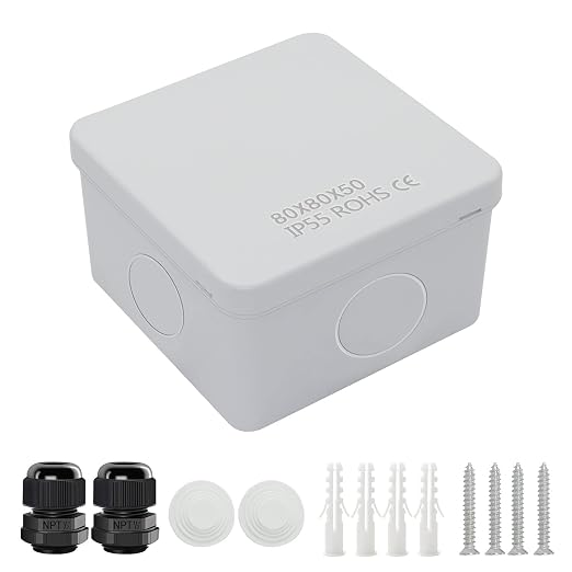 LeMotech Junction Box, Electrical Box IP65 Water Resistant Dustproof ABS by LeMotech