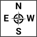 Crane Directional Compass Sticker 8"" Pack of 3 – OSHA & CMAA Compliant – by MTCCrane