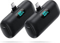 Mini Portable Charger for iPhone 17/16, 5500mAh LCD Display USB C Power Bank by APHUWJ