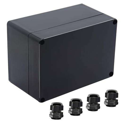 Junction Box IP65 Waterproof ABS Plastic Electrical Project Case Power Junction by Otdorpatio