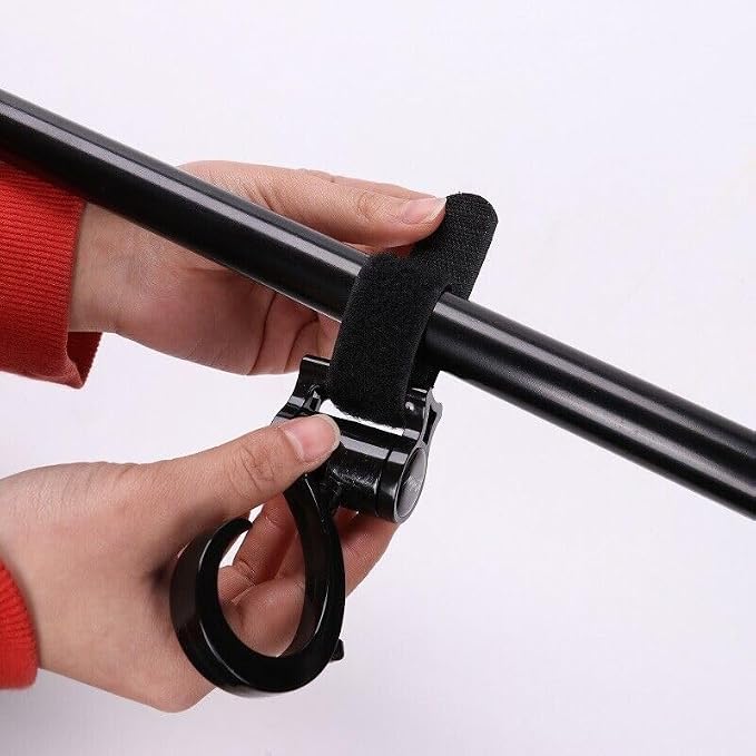 2 Pcs Walker Hook Hanging Multipurpose 360° Rotation Stroller Clip Diaper Bag - Image 8