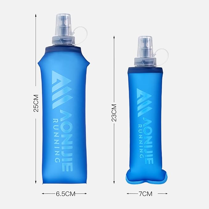 AONIJIE TPU Soft Flask Water Bottle Collapsible Running Flask - Image 3