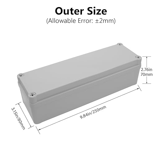 LeMotech IP67 Waterproof Junction Box ABS Plastic Project Box Dustproof - Image 2