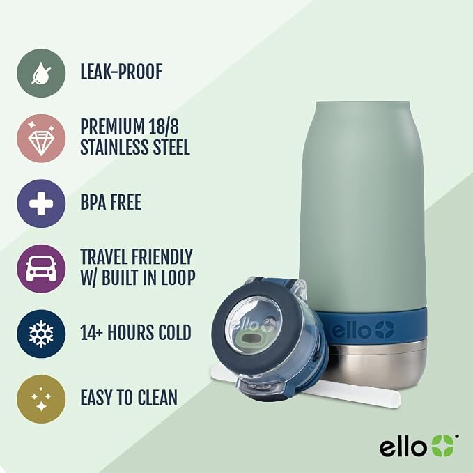 Ello Emma 14oz Vacuum Insulated Stainless Steel Kids Water Bottle - Image 4