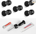5 Packs CNC Stainless Steel Black Towel Hook：Multipurpose Wall Mount & Adhesive by HAUSIST