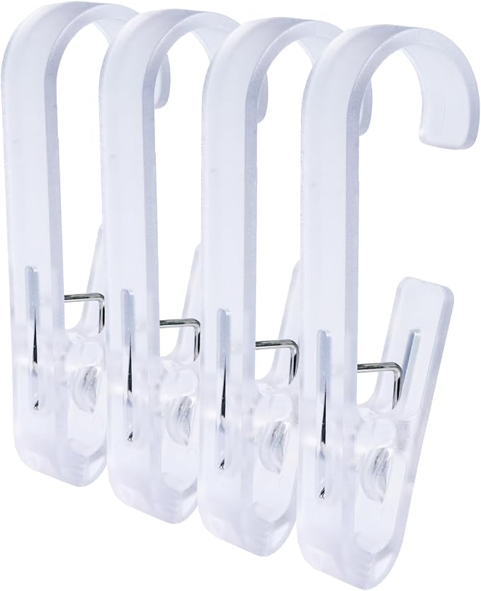 Laundry Hooks with Clips Hanger Closet Organizer Clamps Socks Boot Bras Towels by KooNiosio