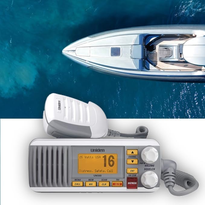 Uniden UM385 25 Watt Fixed Mount Marine Vhf Radio, Waterproof IPX4 - Image 6