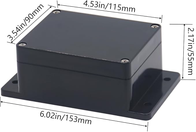 Project Box ABS Black Electrical Boxes IP65 Outdoor Waterproof Box Electronic - Image 3
