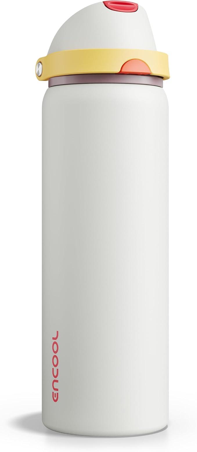 Insulated Water Bottle with Straw by ENCOOL