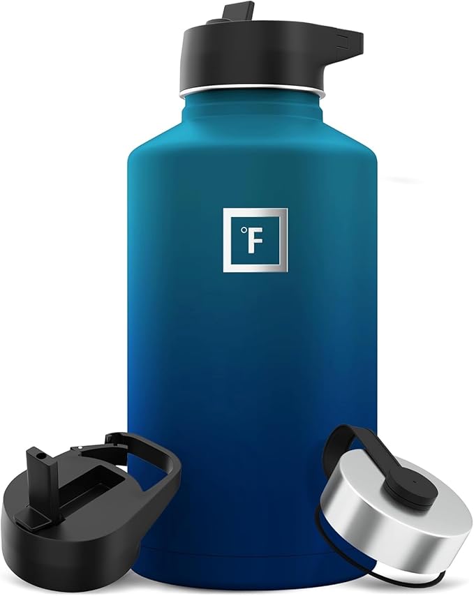IRON °FLASK Camping & Hiking Hydration Flask - 64 oz Dark Night by IronFlask