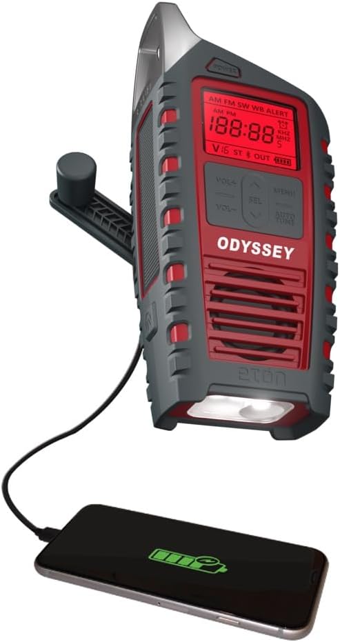 Eton Odyssey Hand Crank NOAA Weather Radio, All Band Emergency Radio, AM/FM by Eton