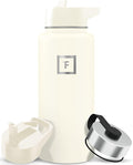 IRON °FLASK Camping & Hiking Hydration Flask - 32 oz Cashmere Cream by IronFlask
