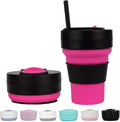 12 Oz Silicone Collapsible Travel Cup, Portable Silicone Water Bottle by Unknown