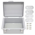 Electrical Junction Box with Mounting Plate, Hinged Cover Stainless Steel by AIRTAK