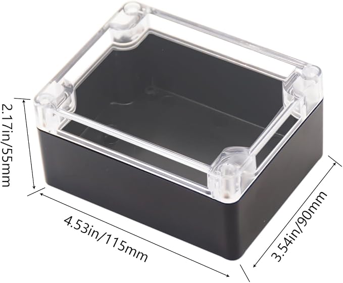 Project Box IP65 Waterproof Junction Box ABS Plastic Black Electrical Boxes DIY - Image 2