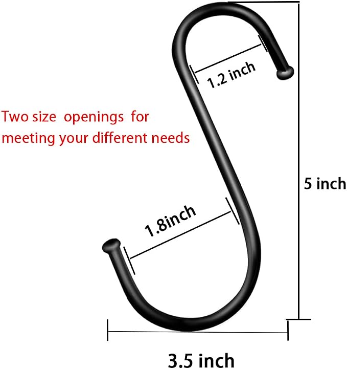 DINGEE 5 inch Extra Large S Hooks - Image 2