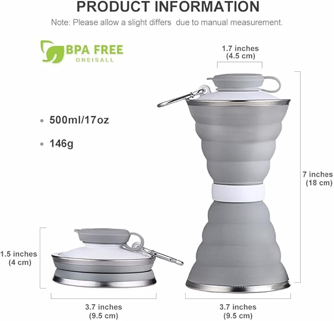 Collapsible Water Bottle, Camping Cup - Image 7