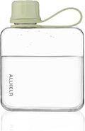 Portable Flat Water Bottle, BPA Free Reusable Tritan Plastic Travel Water by ALLKELR