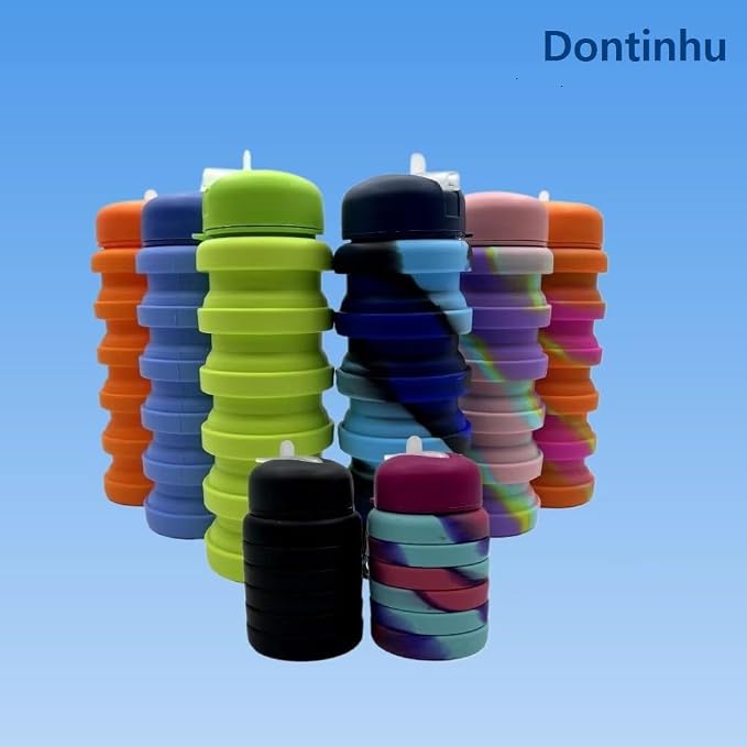 Collapsible Water Bottles 2 Pack 16oz, Travel Portable Sport Water Bottle - Image 5