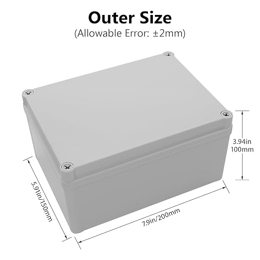 LeMotech Junction Box IP67 Waterproof Dustproof ABS Plastic Project Box - Image 2