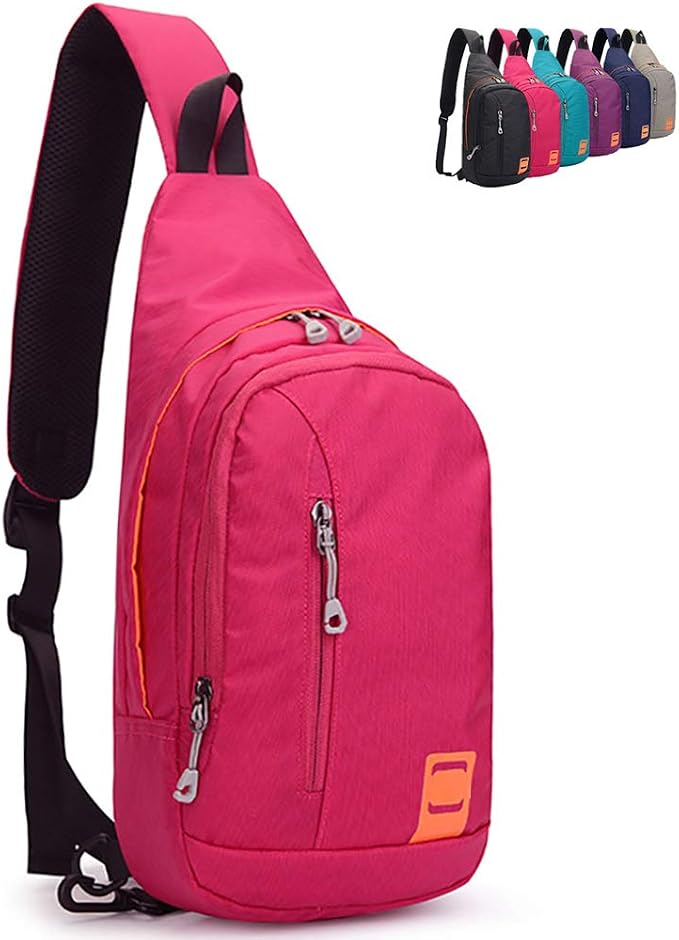 Peicees Small Sling Backpack Waterproof Unisex Shoulder Bag Chest Crossbody by Peicees
