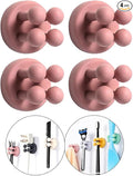 Silicone Toothbrush Holders Razor Hooks Adhesive Wall Mounted by DEFRKO