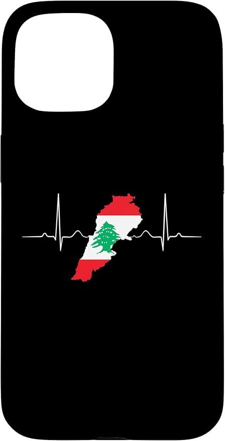 Lebanon Heart Lebanese Heartbeat Vintage Lebanon Map Case by Unknown