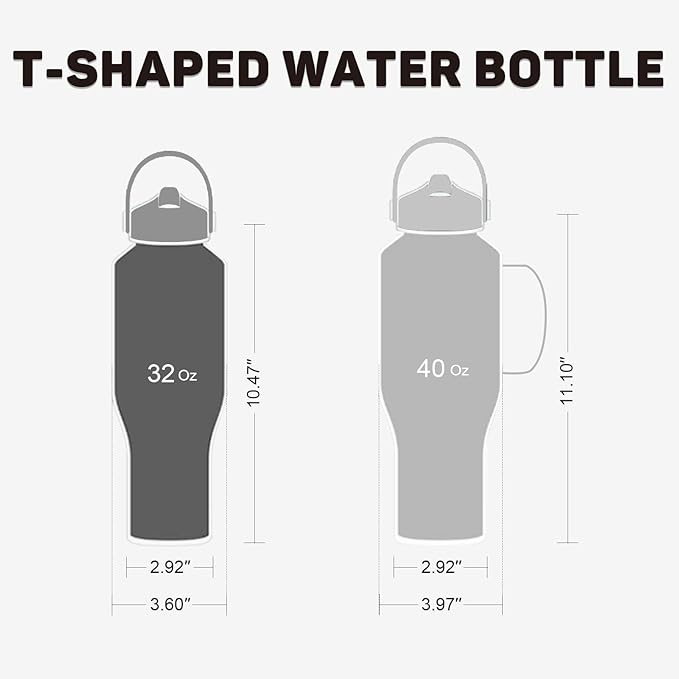 ABOTOCUP 32oz Insulated Water Bottle, Fit in Any Car Cup Holder, Water Bottle - Image 4