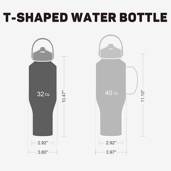 ABOTOCUP 32oz Insulated Water Bottle, Fit in Any Car Cup Holder, Water Bottle - Image 4