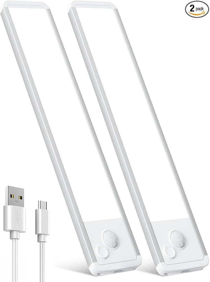 Under Cabinet Rechargeable Lighting: 8 Inch Motion Sensor Dimmable Lights Indoor by Vozuji