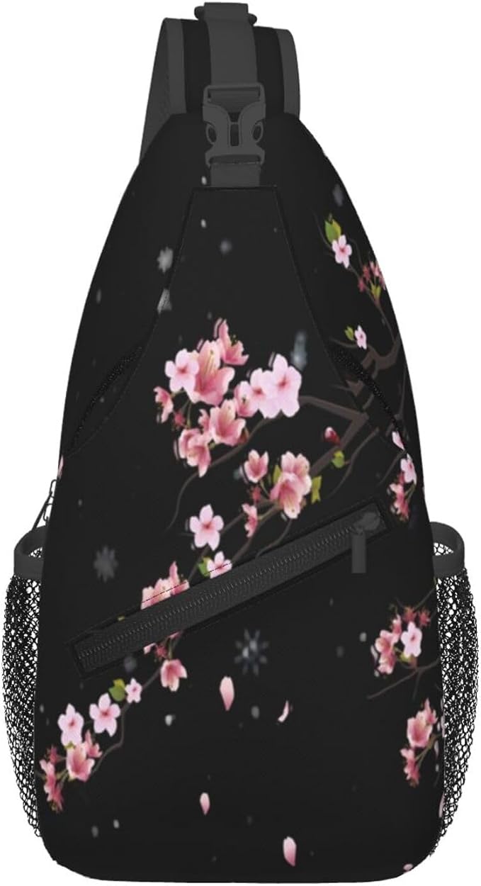 Cherry Blossom Crossbody Sling Bag by Unknown