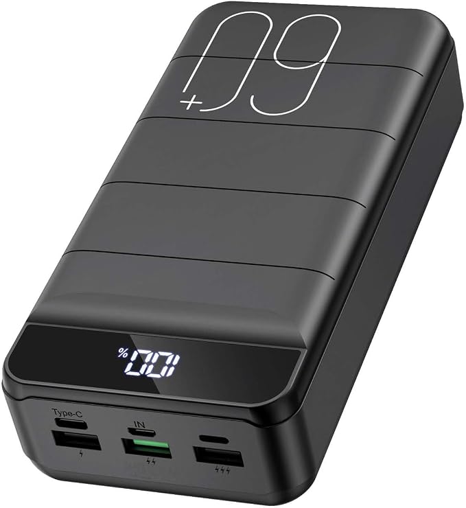 Portable Charger Power Bank 60000mAh 22.5W USB C Fast Charging Battery Bank by RONEGN