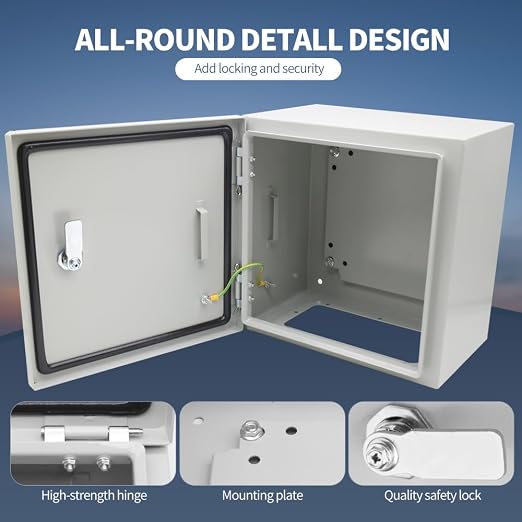 IP66 Waterproof & Dustproof Electrical Junction Box, 12 * 12 * 8 Inch Metal - Image 3