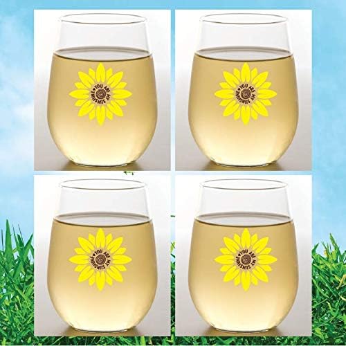 Set of 4 Shatterproof Designer 16 oz Plastic Wine Glasses MADE in the USA - Image 5
