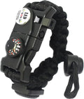 Survival Paracord Bracelet, Fire Starter, Waterproof SOS Light, Adjustable AK87 by Daarcin