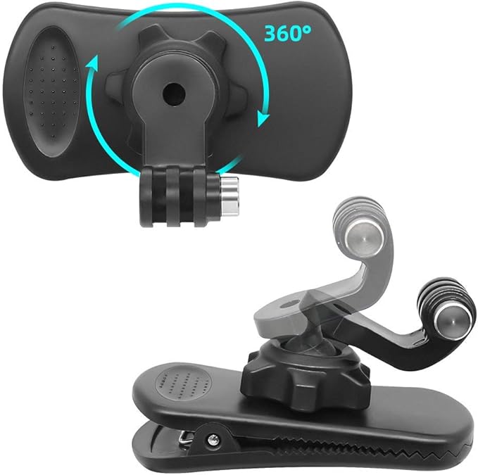 Backpack Strap Clip Mount, 360° Rotation Backpack Clamp Mount Compatible - Image 4