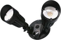 LED Black 2-Light Bullet Flood Light- 3000K Adjustable Dual Head Hardwired by HOMENHANCEMENTS