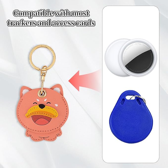 Leather Keychain Case Holder Compatible - Image 4