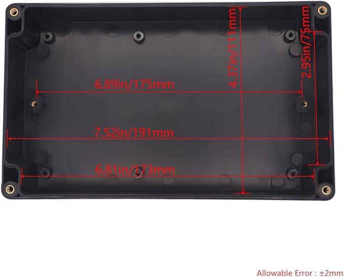 Project Box IP65 Waterproof Junction Box ABS Plastic Black Electrical Boxes DIY - Image 3