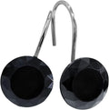 MitoVilla Black Shower Curtain Hooks Rings, Metal Shower Hooks by MitoVilla