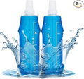 2 Pack Collapsible Water Bottle 500ml – BPA-Free Foldable Soft Flask by Unknown