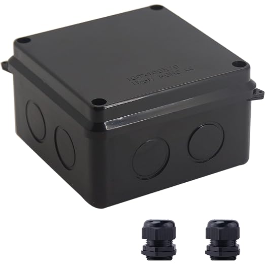 Junction Box, Reserved Holes Electrical Boxes Waterproof IP65 ABS Plastic by LuSumtly