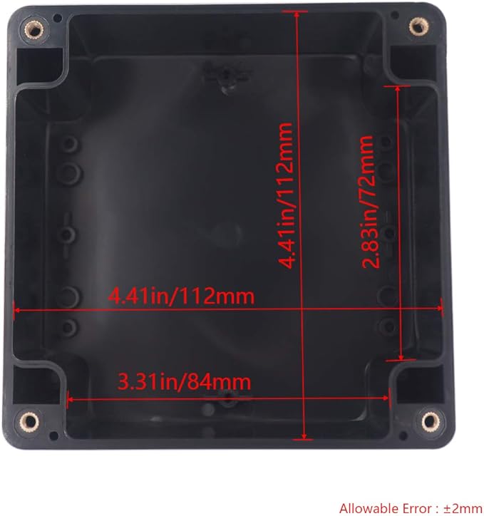 2 Pack Project Box IP65 Waterproof Junction Box ABS Plastic Black Electrical - Image 3
