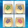 Set of 4 Shatterproof Designer 16 oz Plastic Wine Glasses MADE in the USA by Unknown