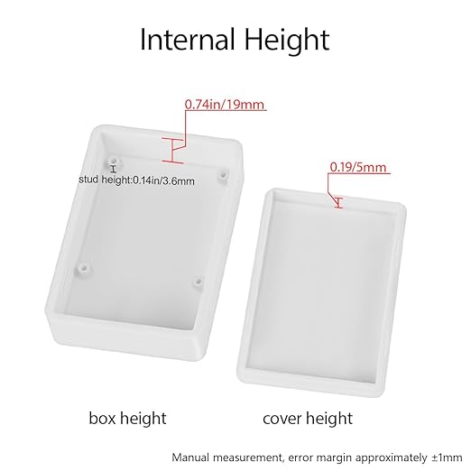 LeMotech Project Box 5 Pieces ABS Plastic Electrical Project Case Small - Image 4
