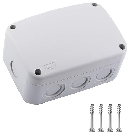 Outdoor White Junction Box, Nineleaf IP66 Waterproof Electrical Project Boxes by NineLeaf